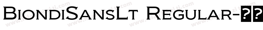 BiondiSansLt Regular字体转换